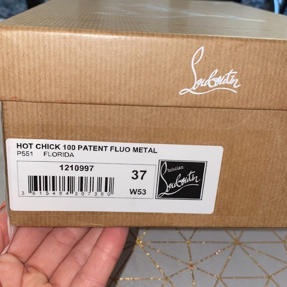 Louboutin ‘Hot Chick’ 100 Fluorescent Metal Pumps - Picture 11 of 14